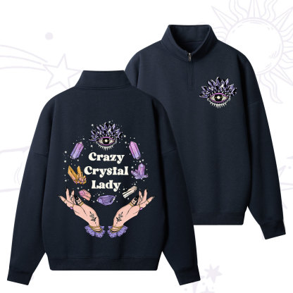 Purplehecate Crazy Crystal Lady Zip Fleece Sweatshirt