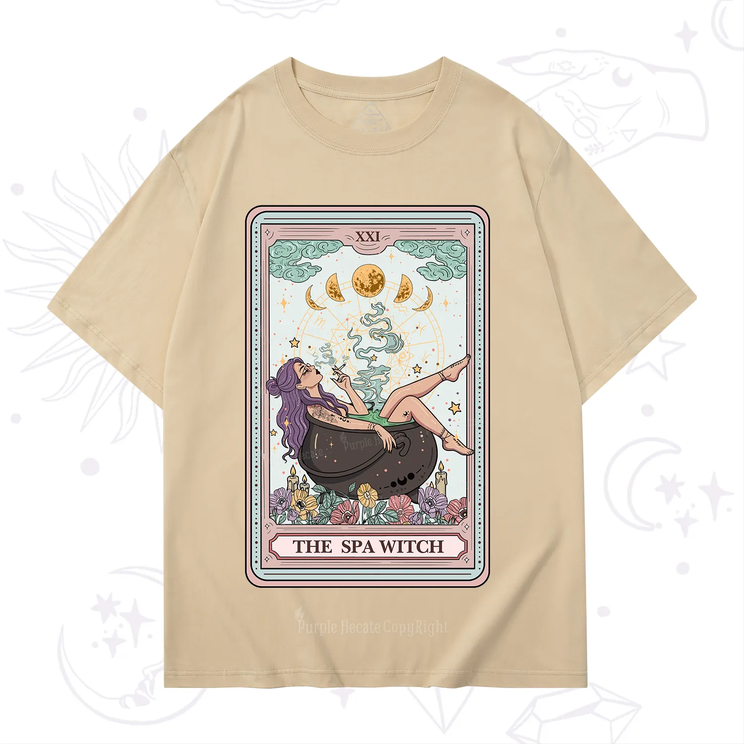Purplehecate The Spa Witch Tarot Card T-Shirt