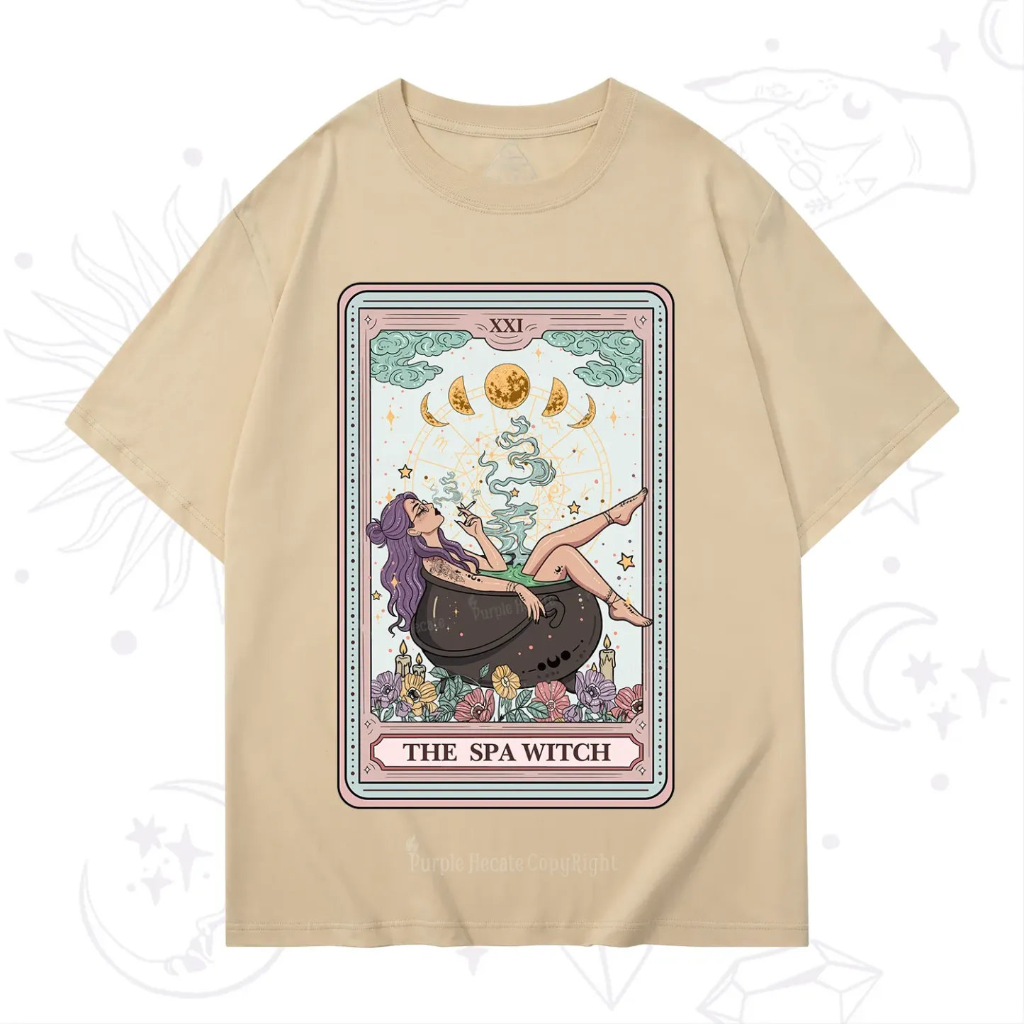 Purplehecate The Spa Witch Tarot Card T-Shirt