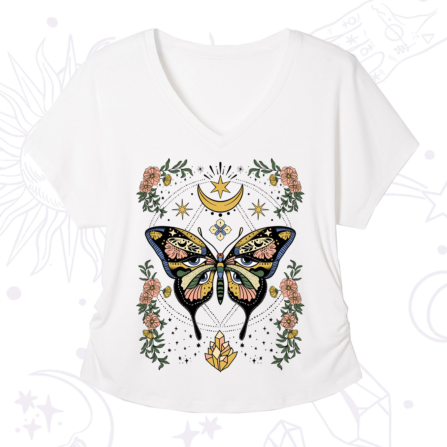 Purplehecate I Am Opening V-Neck T-Shirt