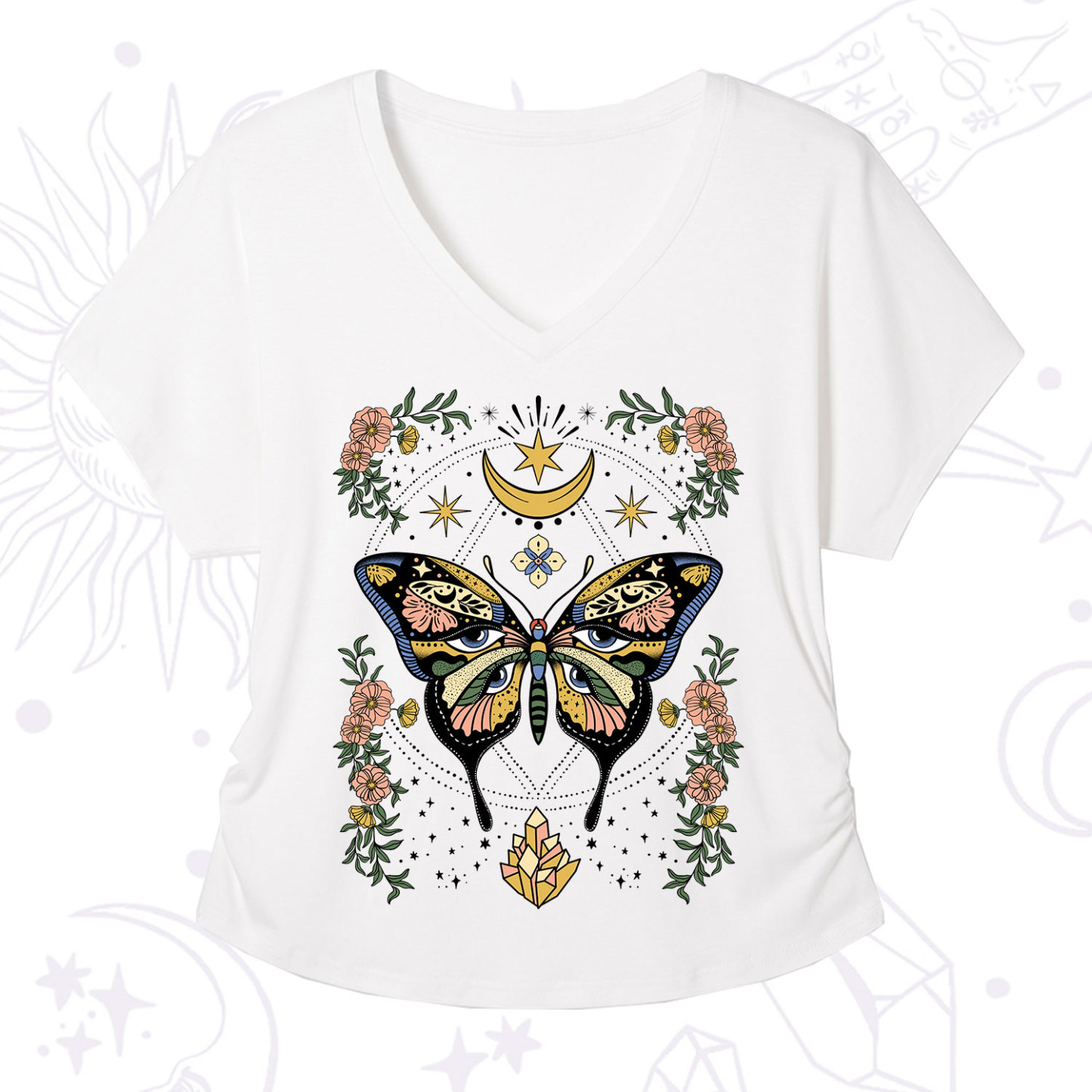 Purplehecate I Am Opening V-Neck T-Shirt