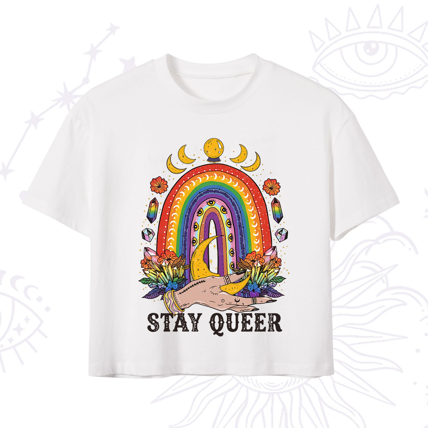 Purplehecate Stay Queer Crop T-Shirt