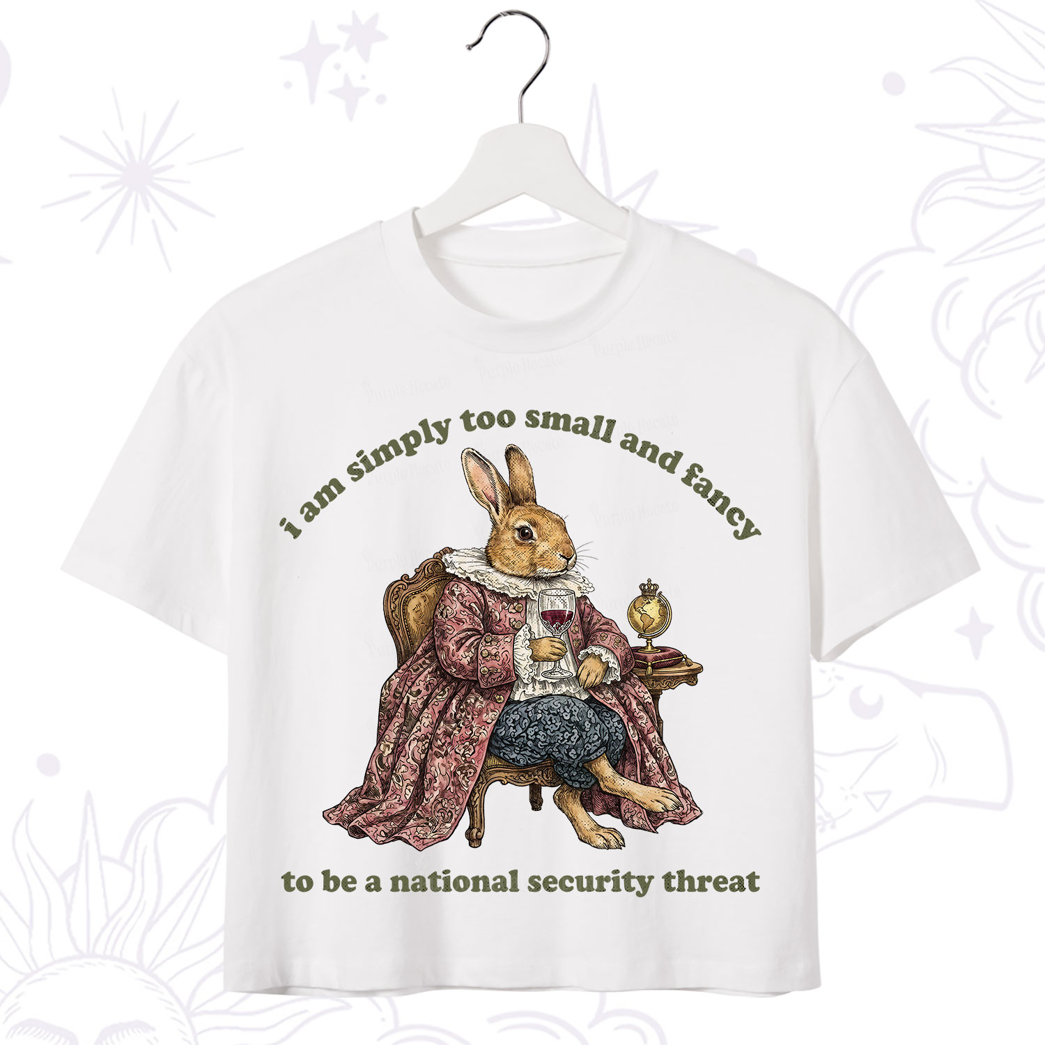 Purplehecate Too Small and Fancy Crop T-Shirt