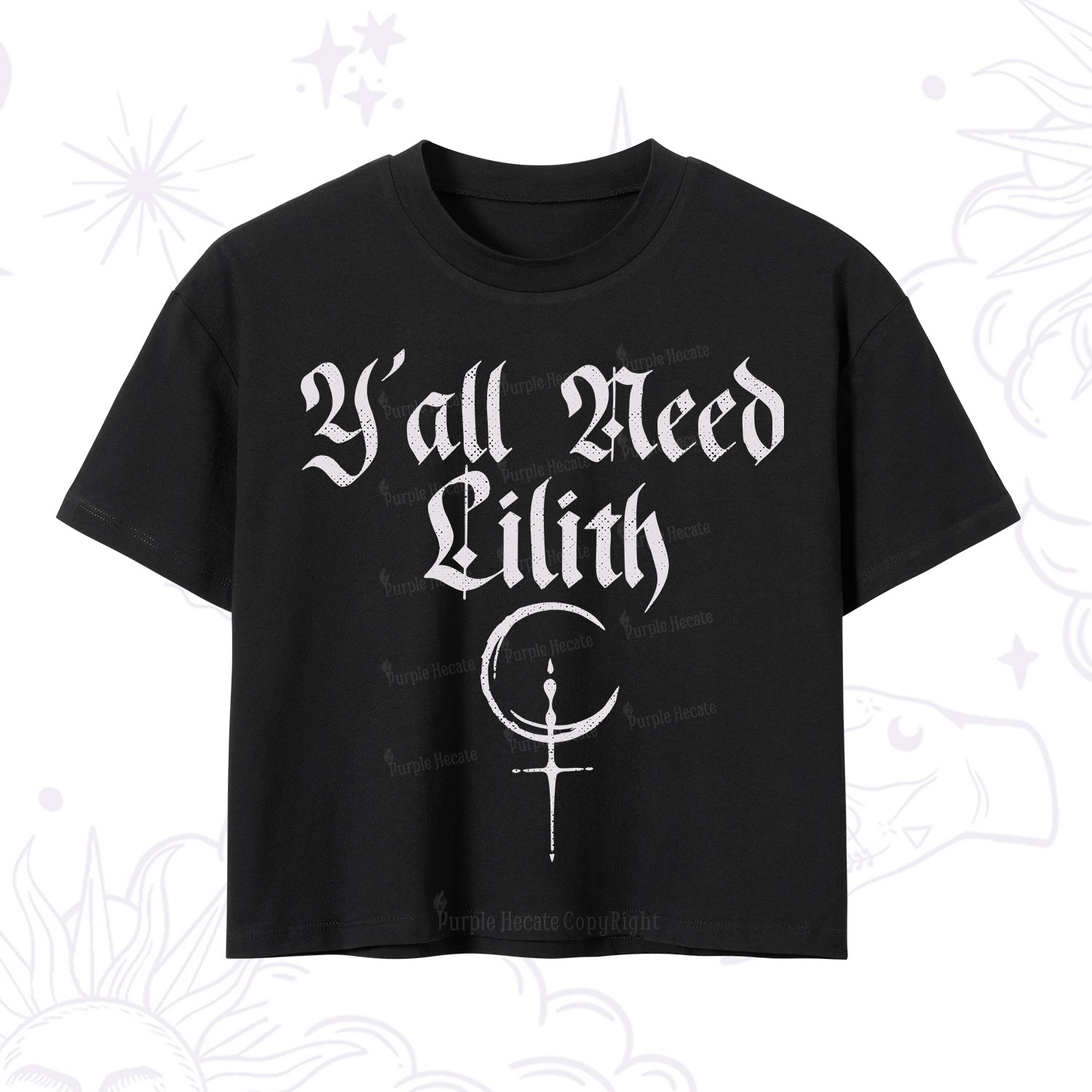Purplehecate Y'all Need Lilith Crop T-Shirt