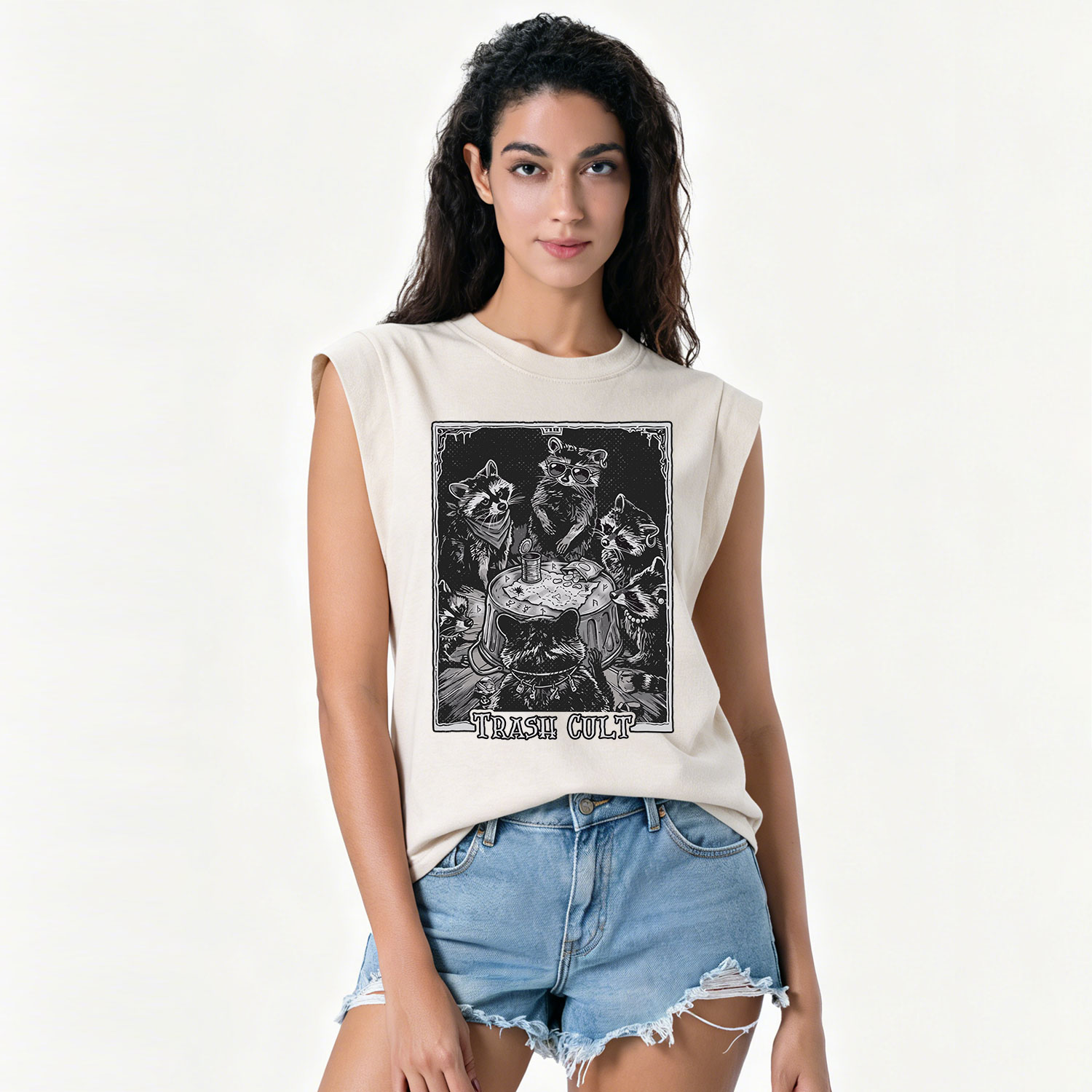 Purplehecate Trash Cult Raccoon Vintage Washed Tank