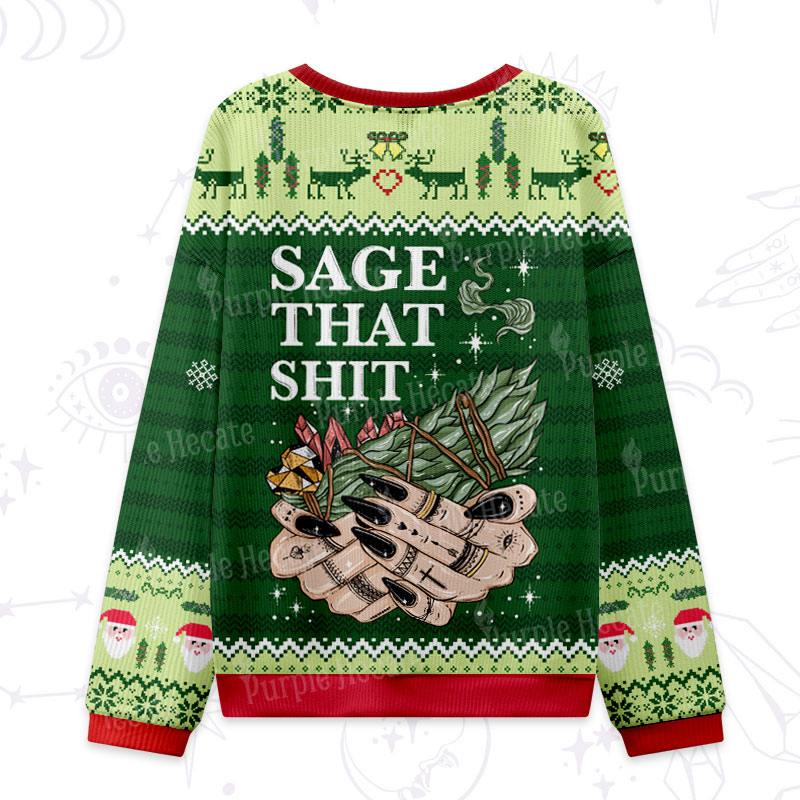 Purplehecate Smudge That Shit Ugly Christmas Sweatshirts