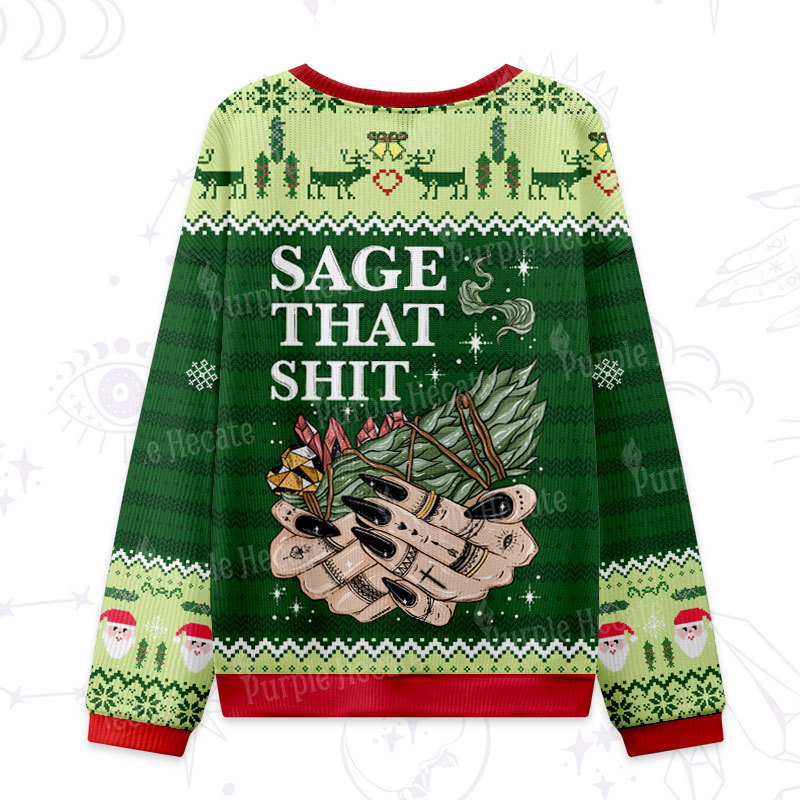 Purplehecate Smudge That Shit Ugly Christmas Sweatshirts