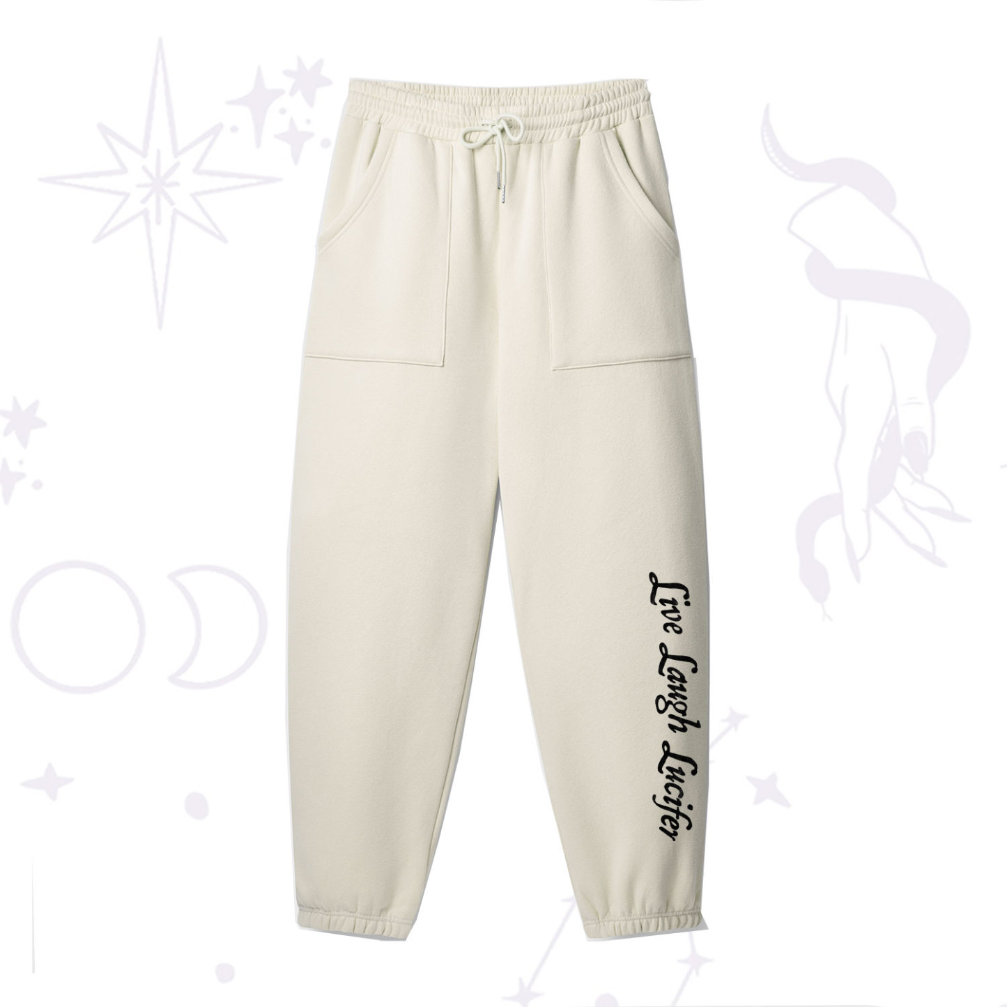 Purplehecate Live Laugh Lucifer Fleece Sweatpants