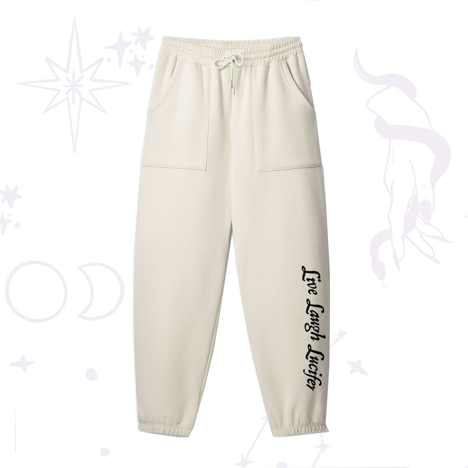 Purplehecate Live Laugh Lucifer Fleece Sweatpants