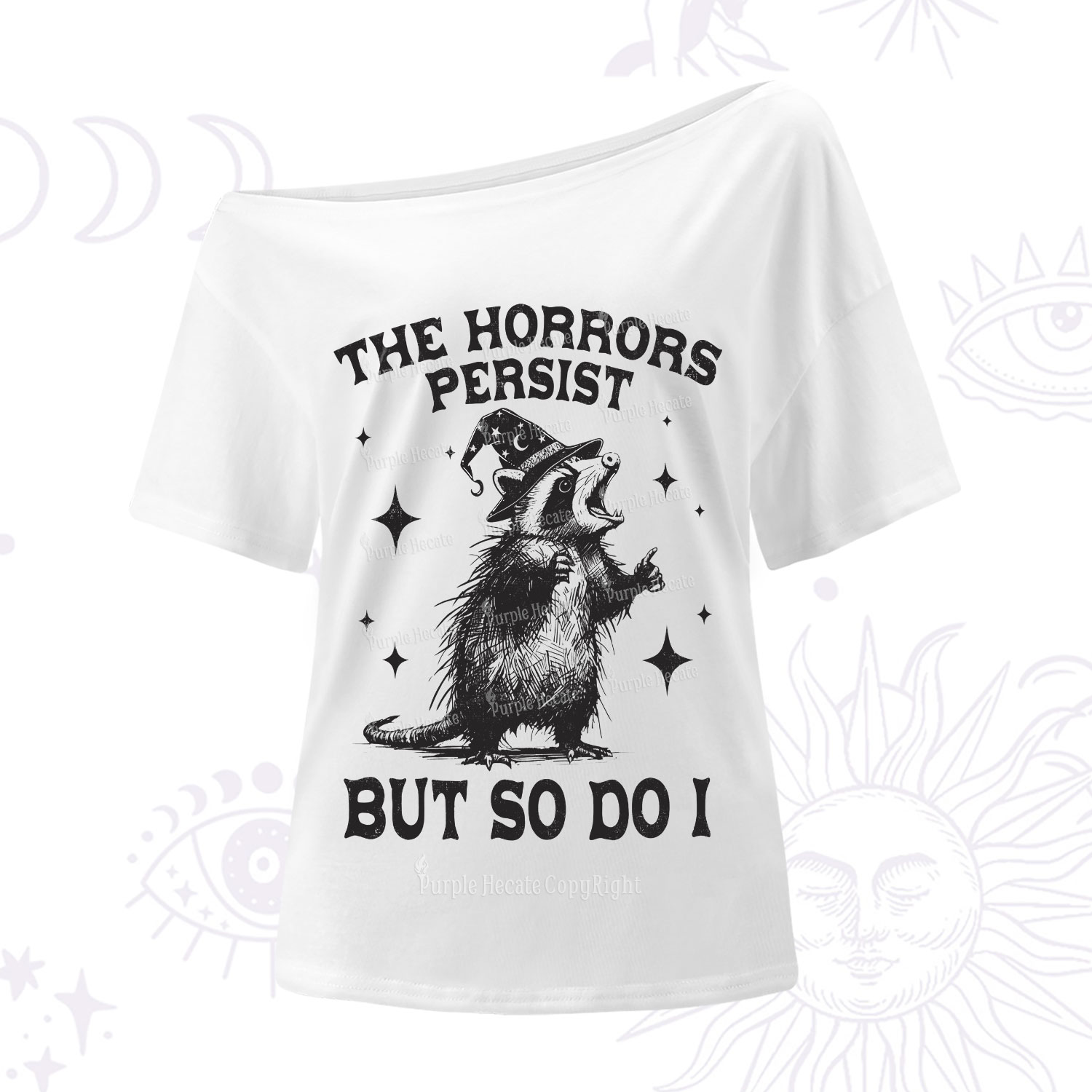 Purplehecate The Horrors Persist But So Do I One Shoulder T-Shirt