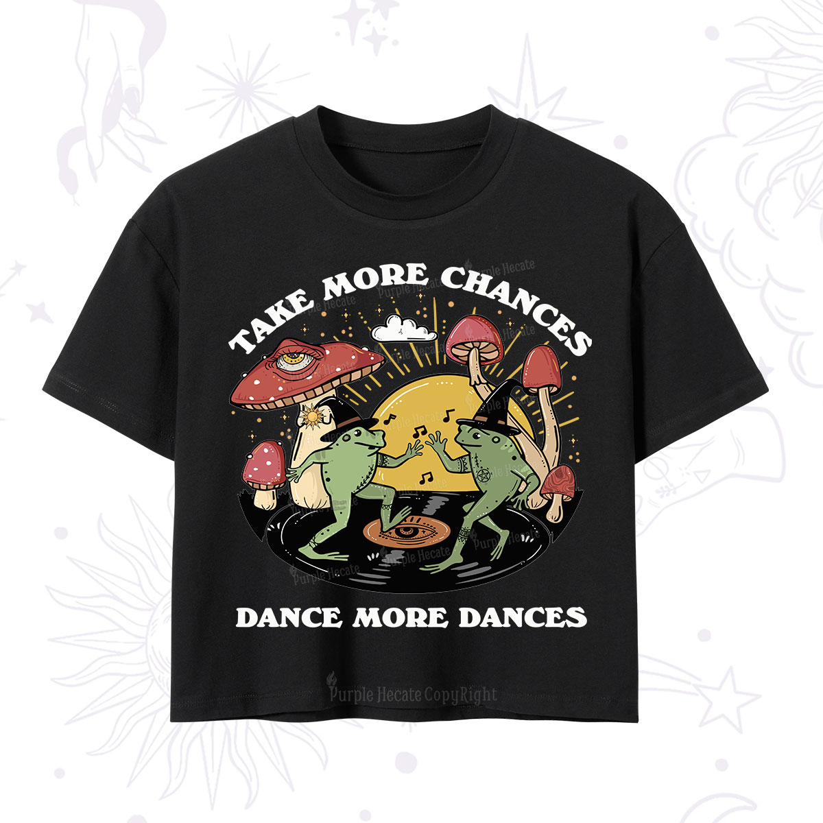 Purplehecate Dancing Frogs Crop T-Shirt