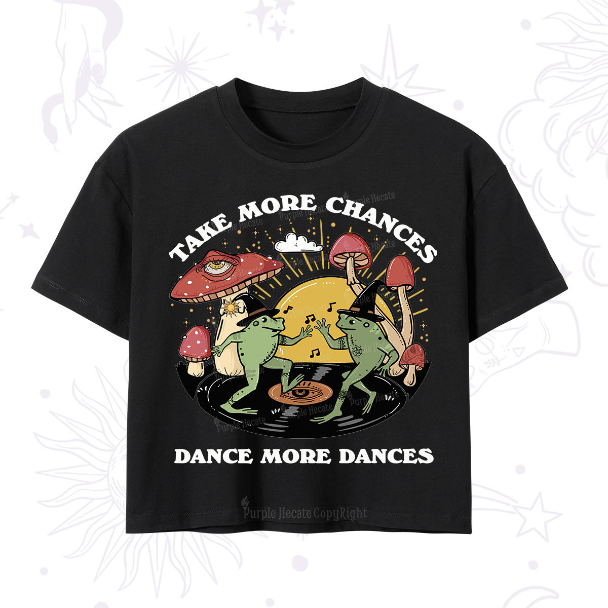 Purplehecate Dancing Frogs Crop T-Shirt