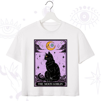 Purplehecate Magical Trash Baby Tarot Cat Crop T-Shirt