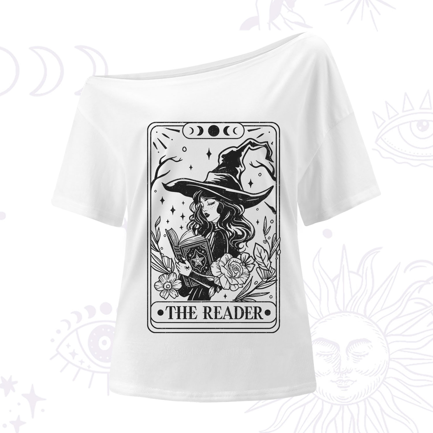 Purplehecate The Witch Reader Tarot One Shoulder T-Shirt