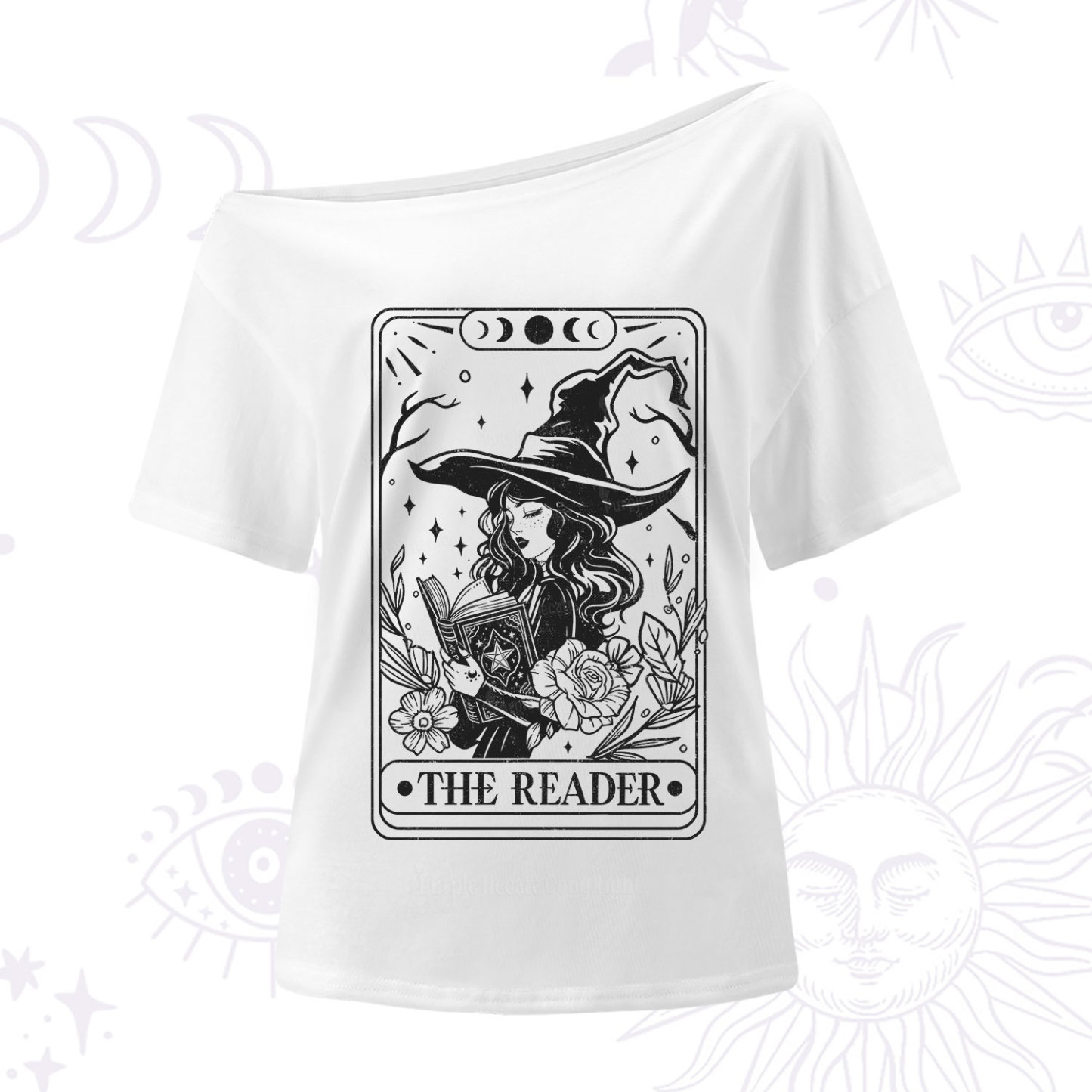 Purplehecate The Witch Reader Tarot One Shoulder T-Shirt