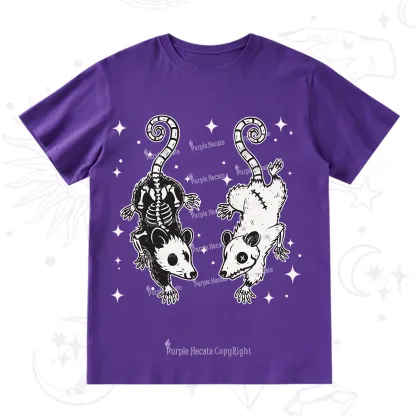 Purplehecate Moonlit Skeleton Rats T-Shirt