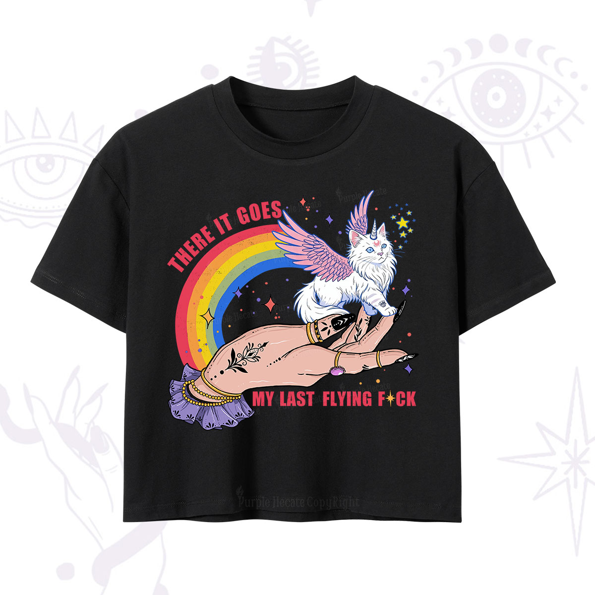 Purplehecate There It Goes My Last Flying F*ck Crop T-Shirt