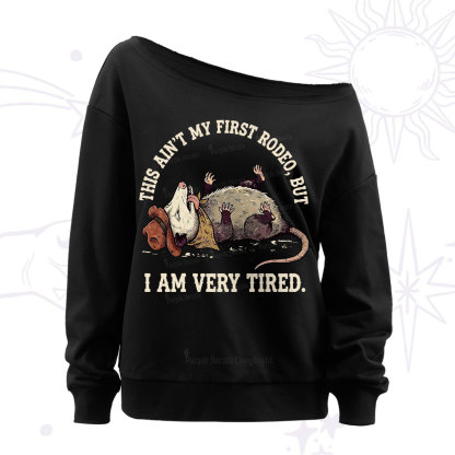 Purplehecate This Ain't My First Rodeo Off The Shoulder Sweatshirt