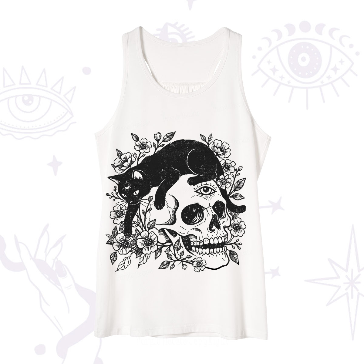 Purplehecate Black Cats In A Skull Tank