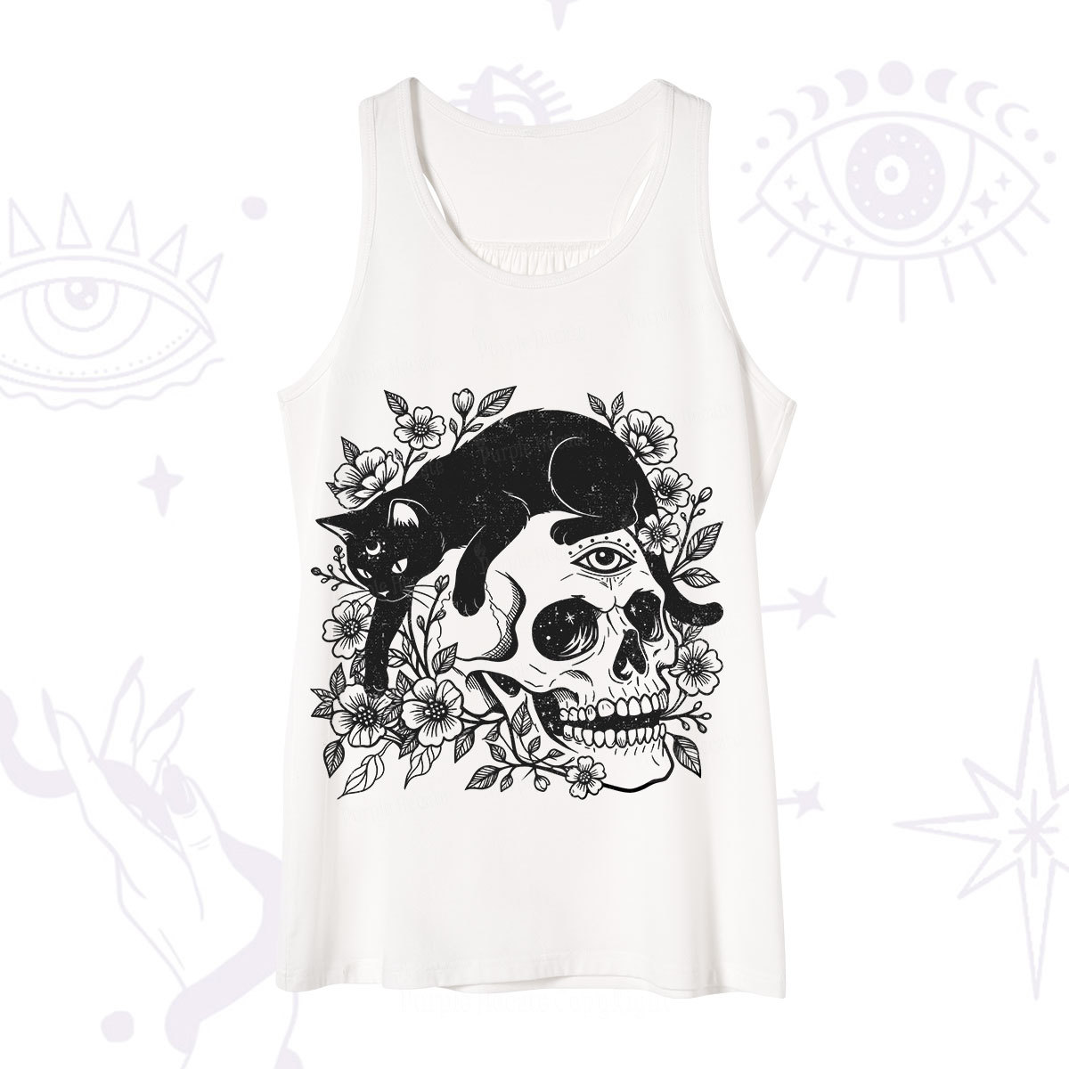 Purplehecate Black Cats In A Skull Tank