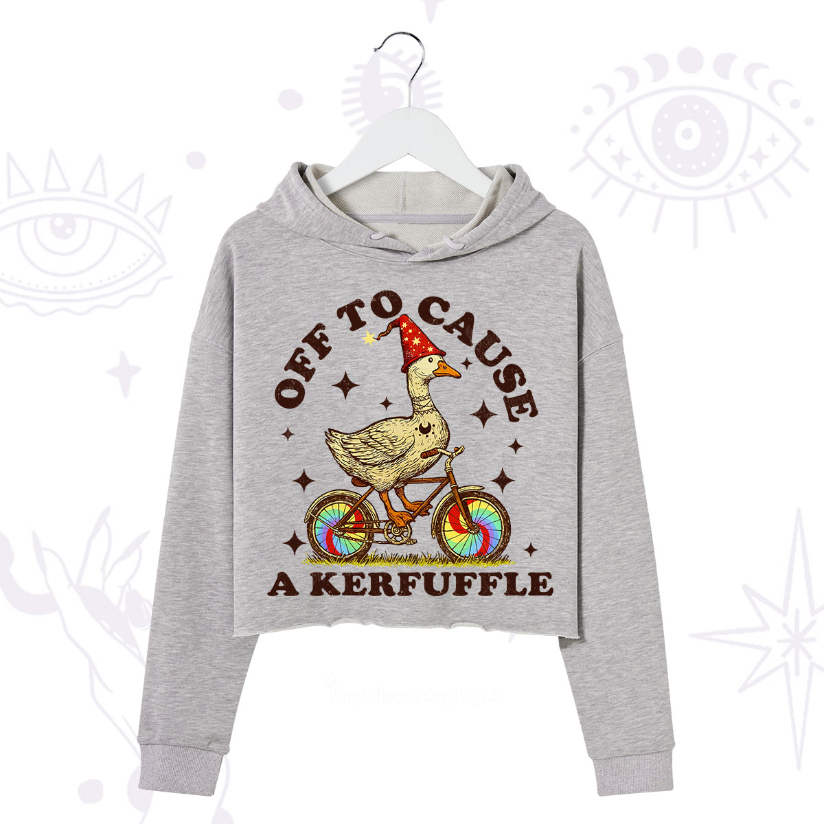 Purplehecate Off to Cause a Kerfuffle Goose Crop Hoodie