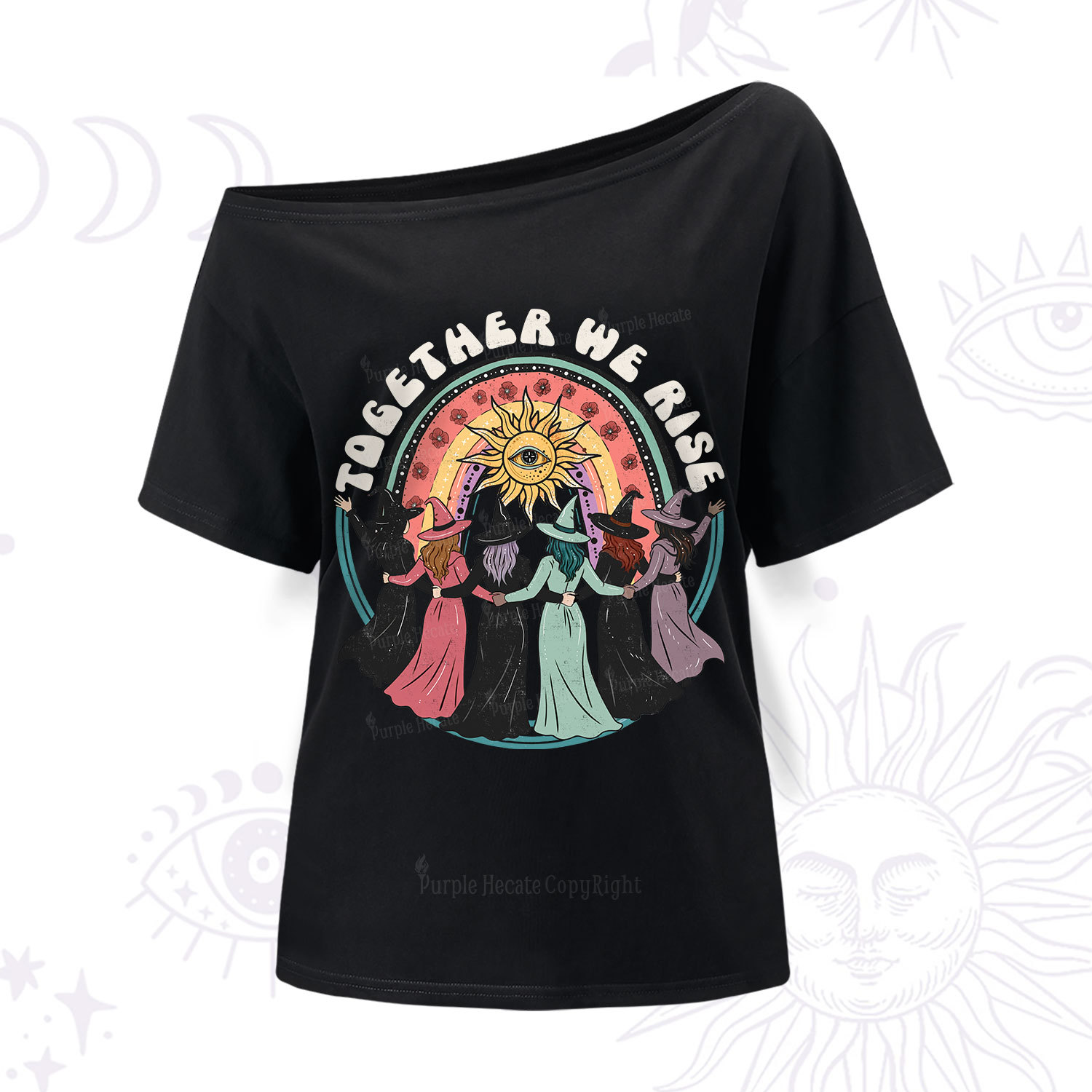 Purplehecate Together We Rise One Shoulder T-Shir