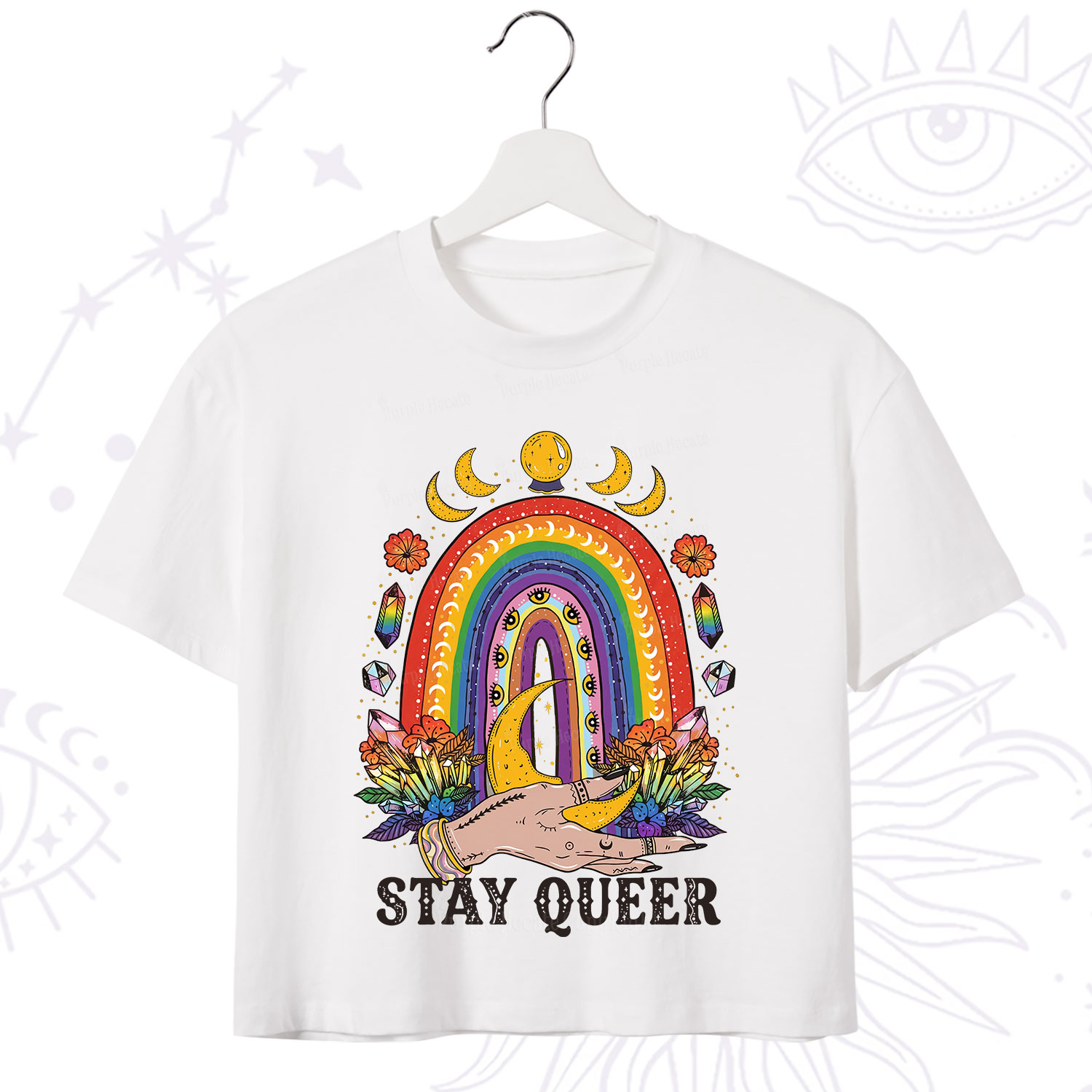 Purplehecate Stay Queer Crop T-Shirt