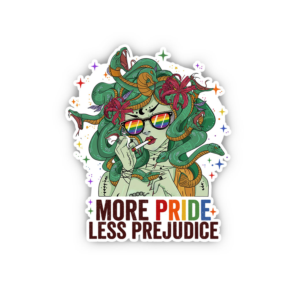 Purplehecate More Pride Less Prejudice Medusa Sticker