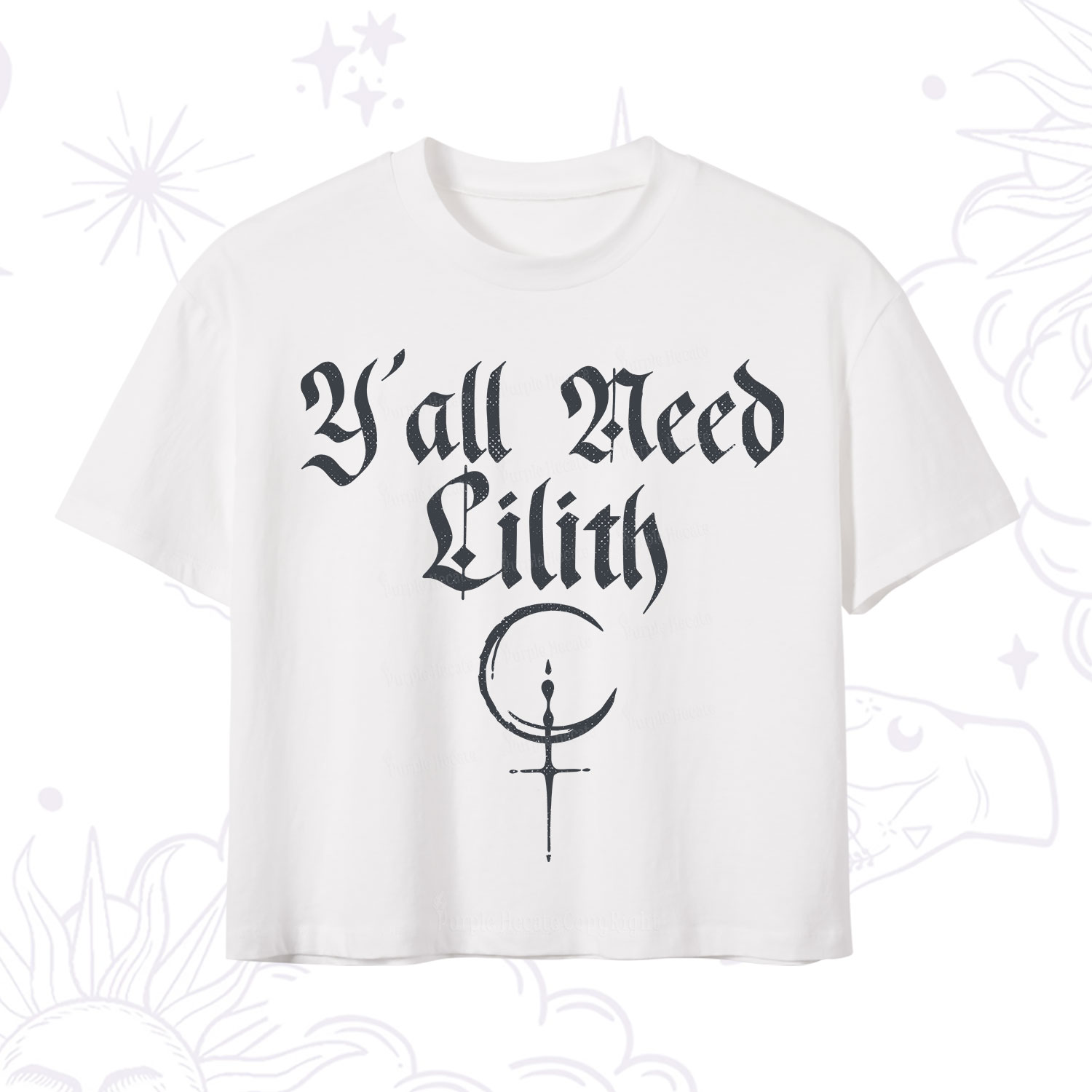 Purplehecate Y'all Need Lilith Crop T-Shirt