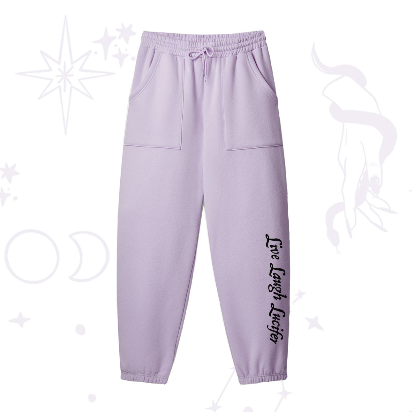 Purplehecate Live Laugh Lucifer Fleece Sweatpants