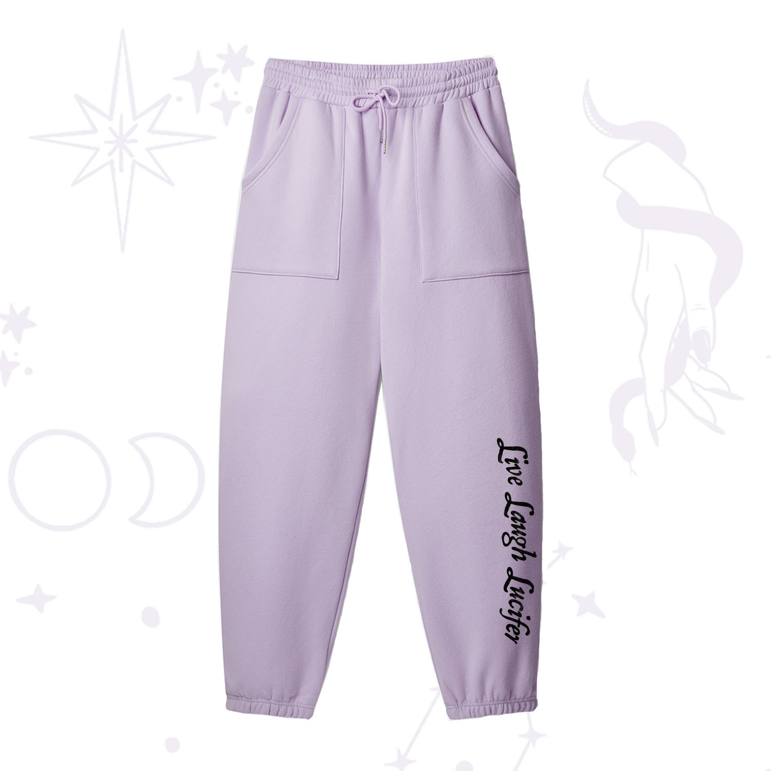 Purplehecate Live Laugh Lucifer Fleece Sweatpants