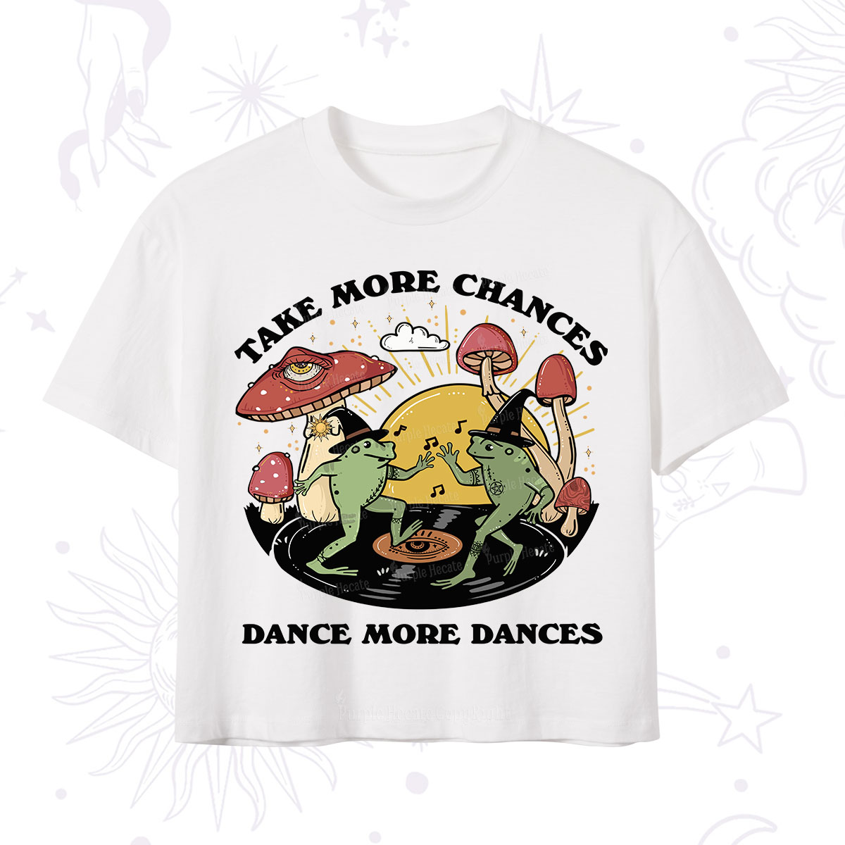 Purplehecate Dancing Frogs Crop T-Shirt