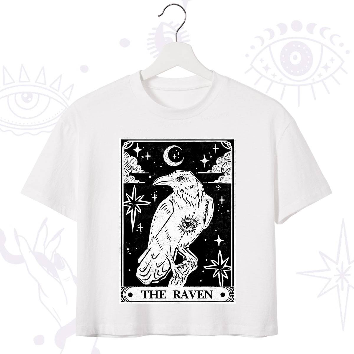 Purplehecate The Raven Tarot Crop T-Shirt