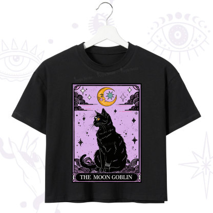 Purplehecate Magical Trash Baby Tarot Cat Crop T-Shirt