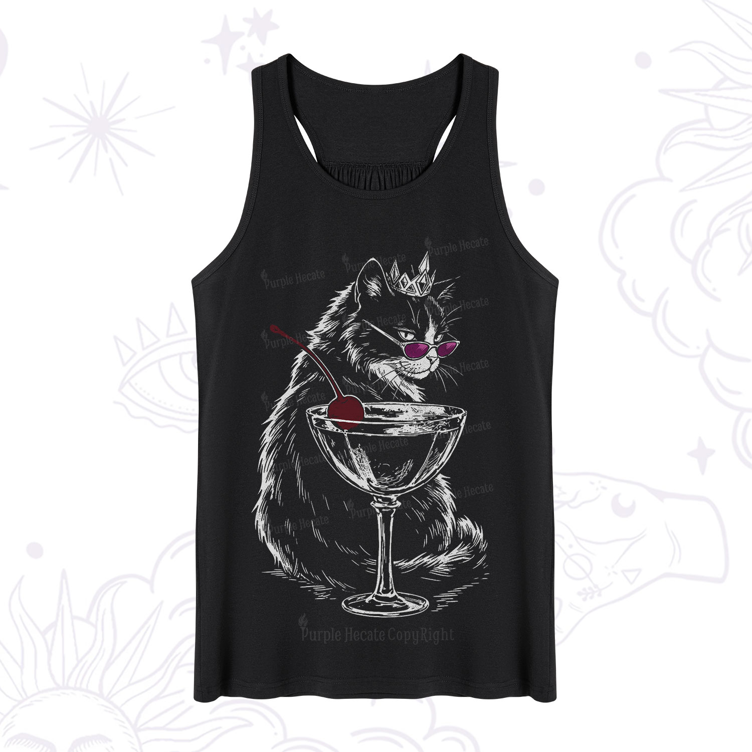 Purplehecate Martini Queen Cat Tank