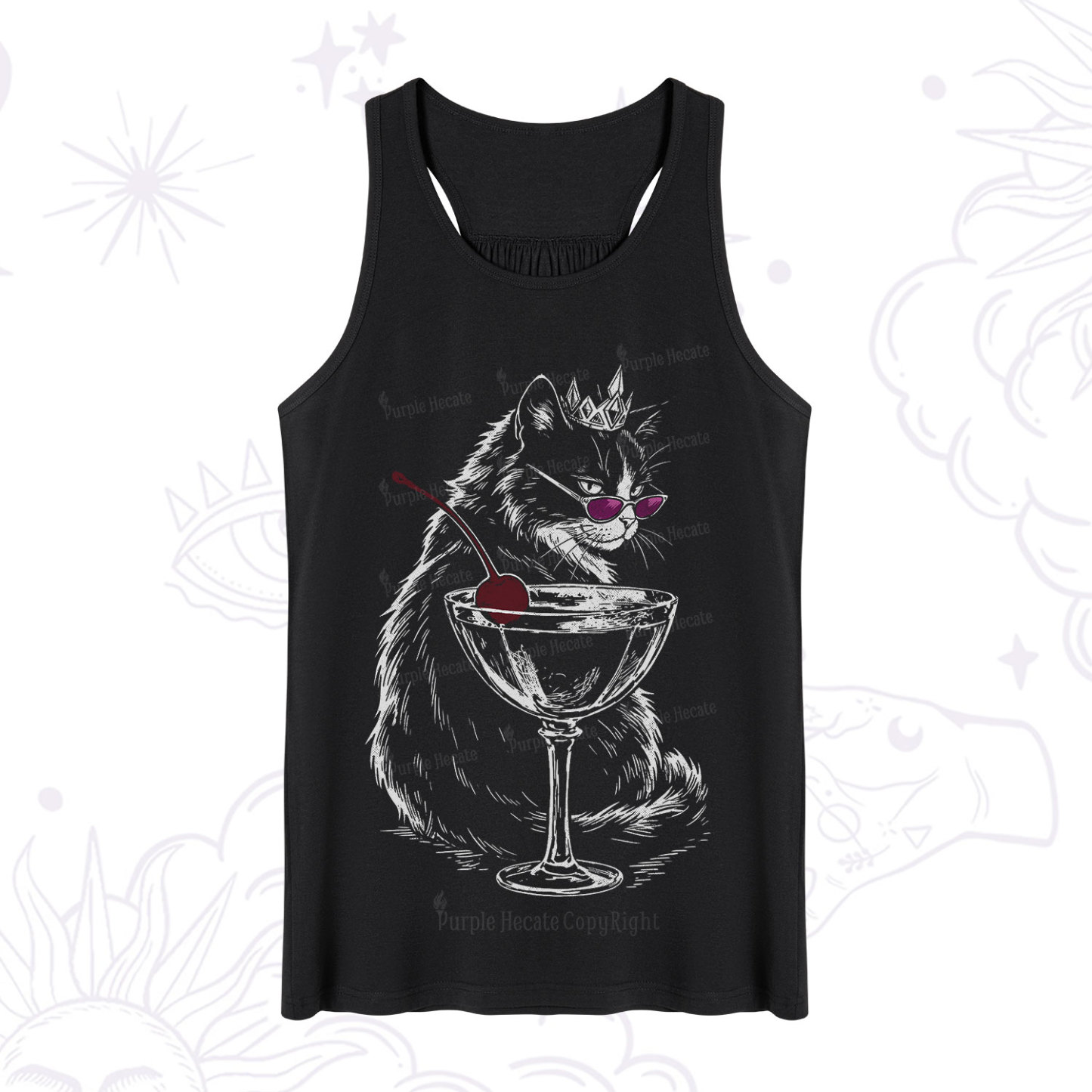 Purplehecate Martini Queen Cat Tank