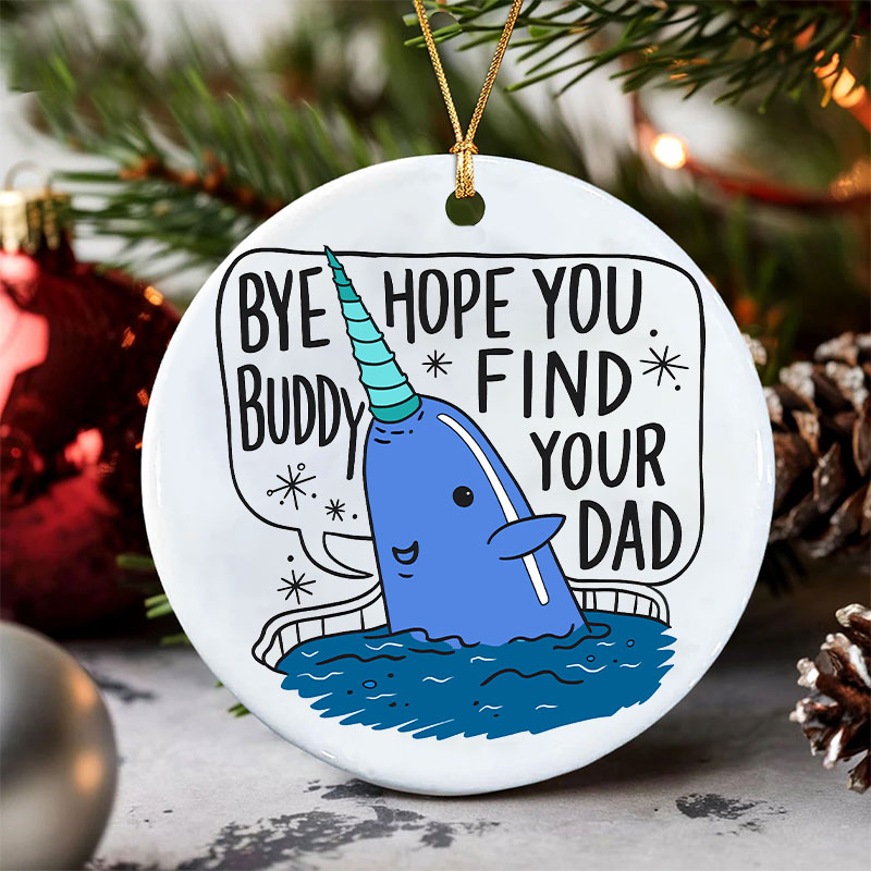 Purplehecate Good Luck Buddy Whale Christmas Ornament