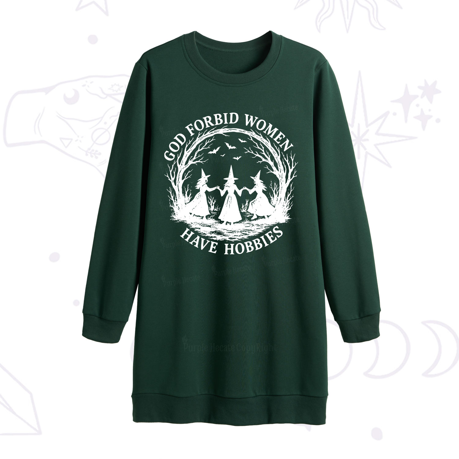 Purplehecate God Forbid Women Have Hobbies Sweatshirt Dress