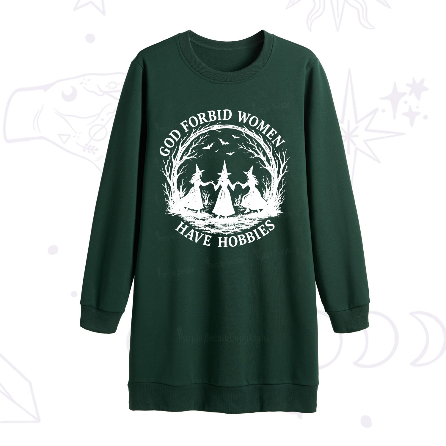 Purplehecate God Forbid Women Have Hobbies Sweatshirt Dress