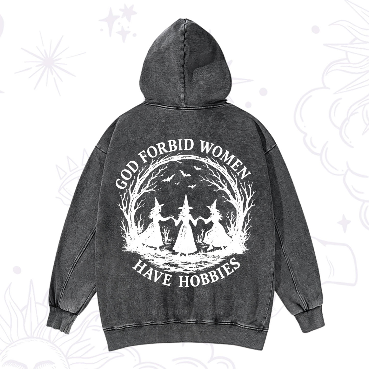Magic Purplehecate God Forbid Women Have Hobbies Washed Hoodie