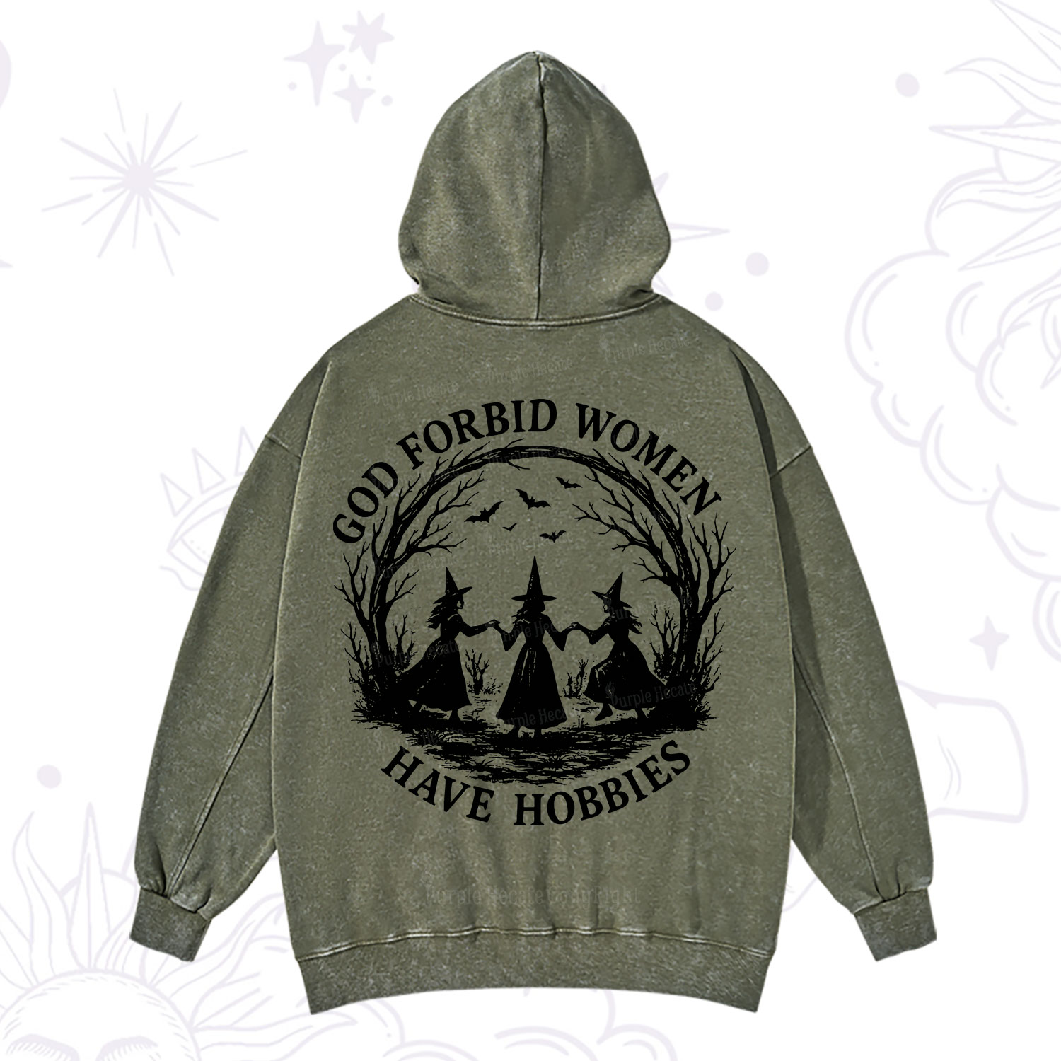 Purplehecate God Forbid Women Have Hobbies Washed Hoodie
