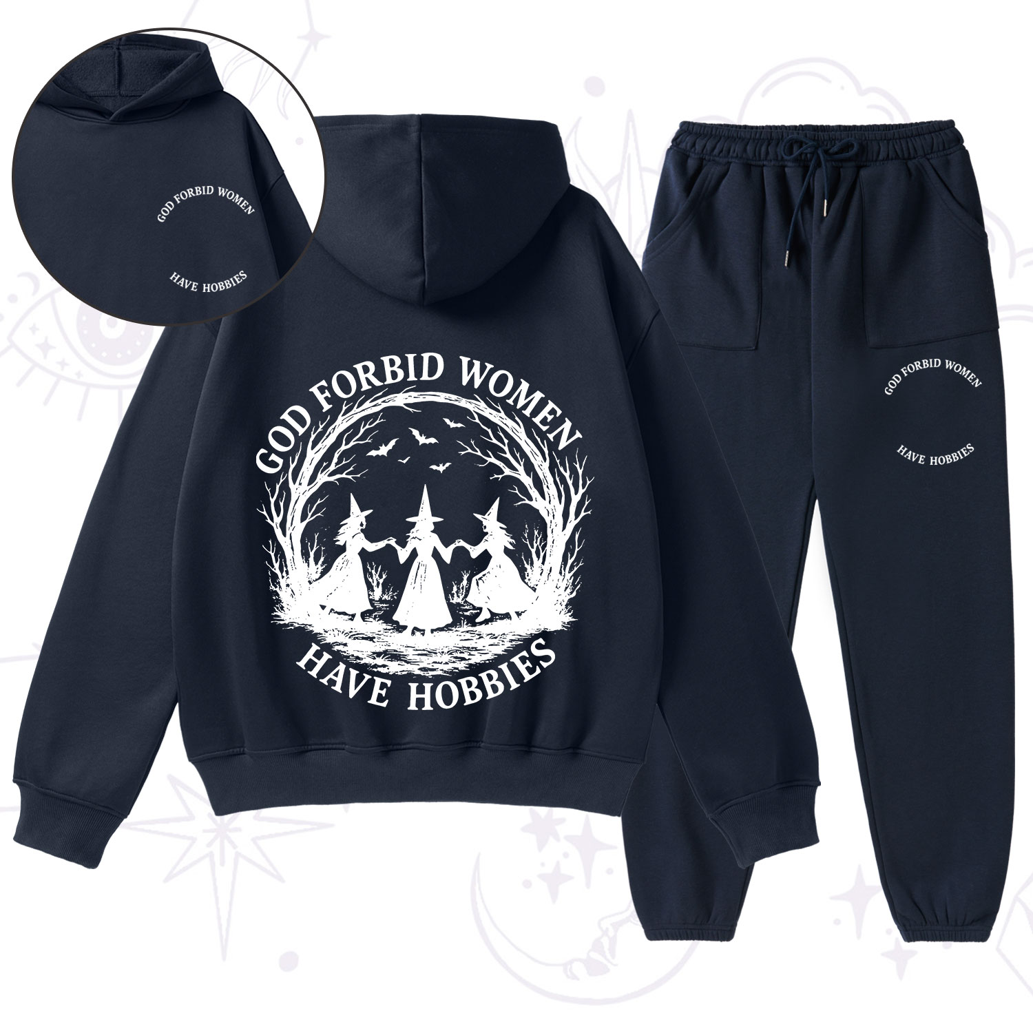 Purplehecate God Forbid Women Have Hobbies Fleece Hoodie Suit