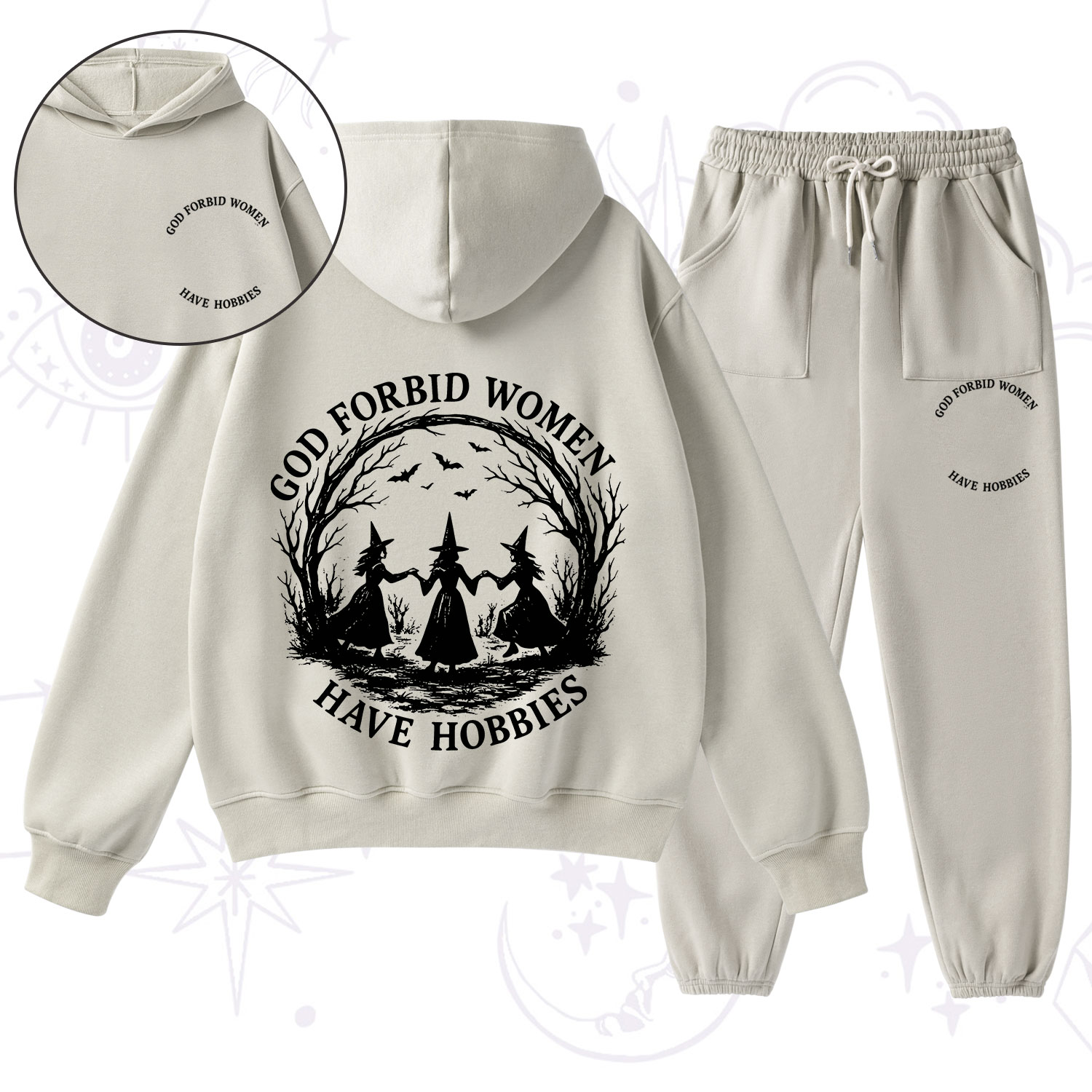 Purplehecate God Forbid Women Have Hobbies Fleece Hoodie Suit