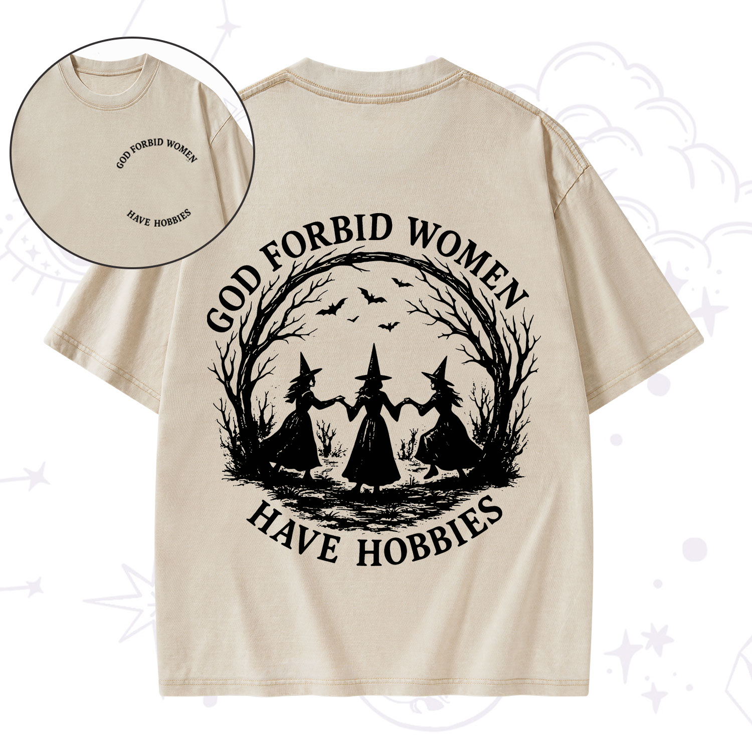 Purplehecate God Forbid Women Have Hobbies Washed T-Shirt