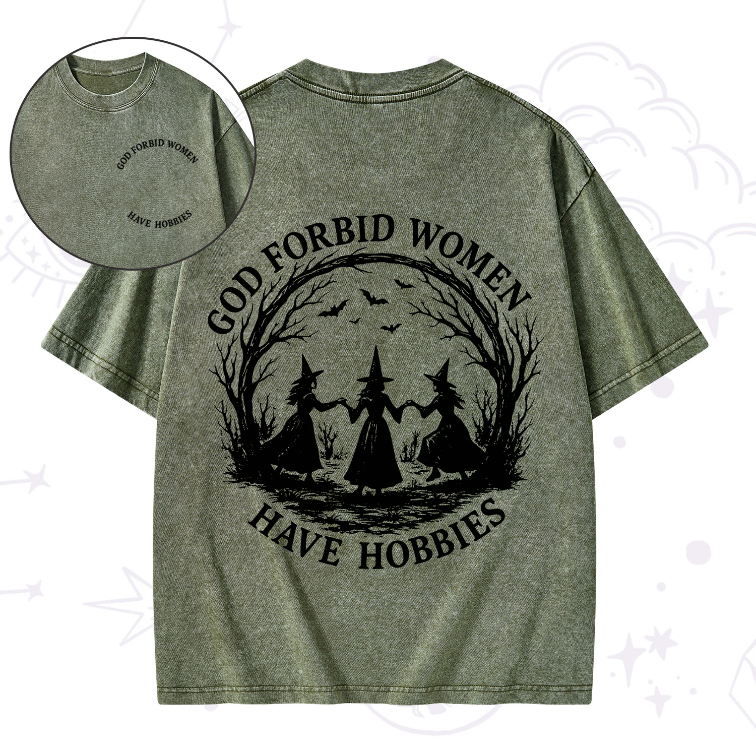 Purplehecate God Forbid Women Have Hobbies Washed T-Shirt