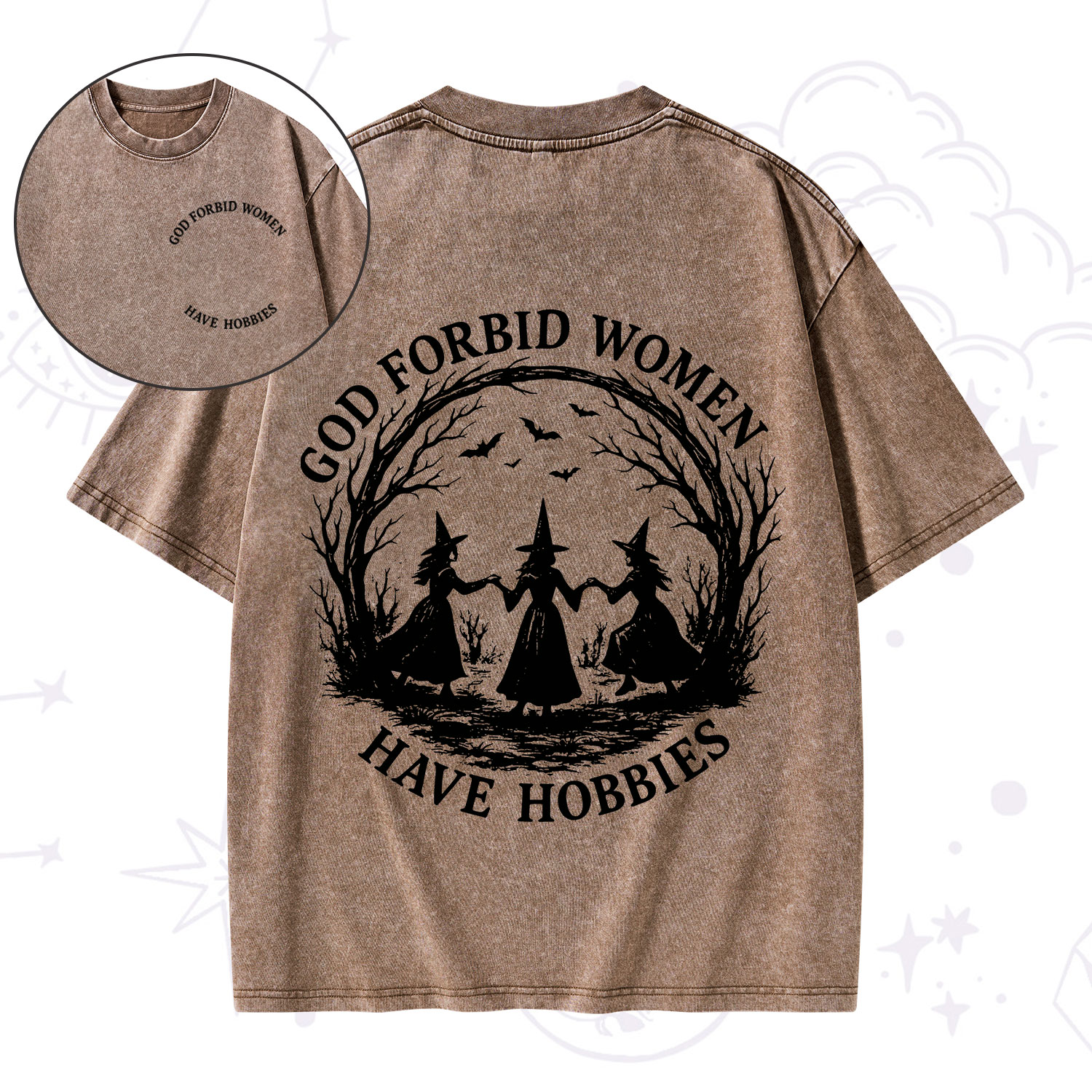 Purplehecate God Forbid Women Have Hobbies Washed T-Shirt