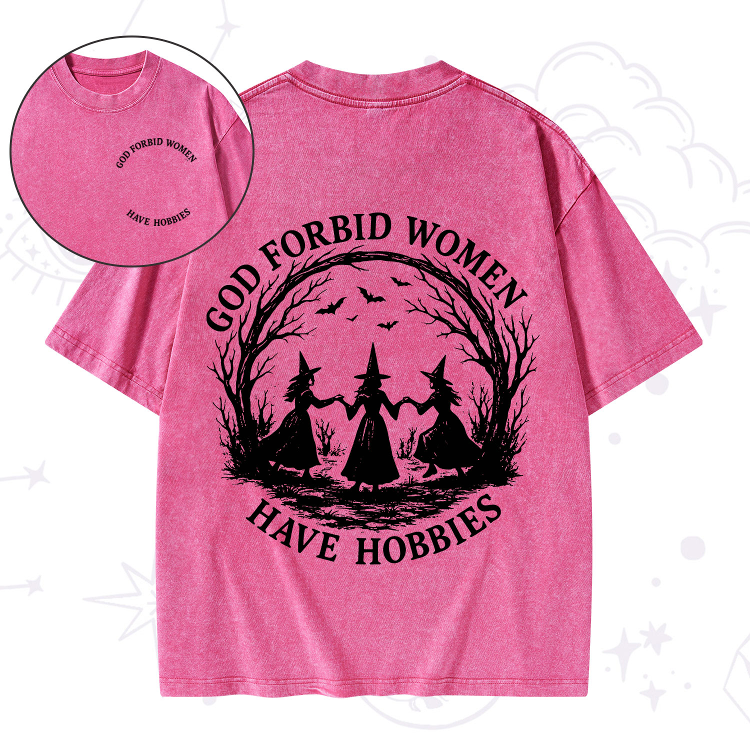 Purplehecate God Forbid Women Have Hobbies Washed T-Shirt