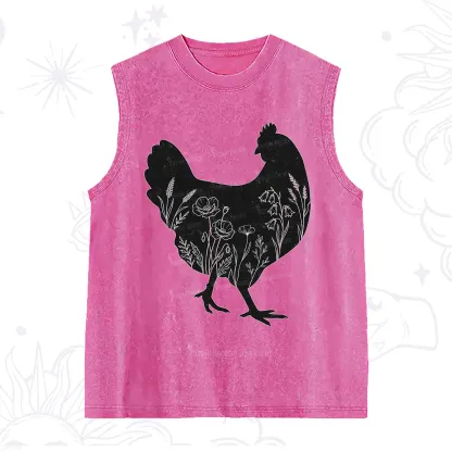 Purplehecate Floral Chicken Washed Tank