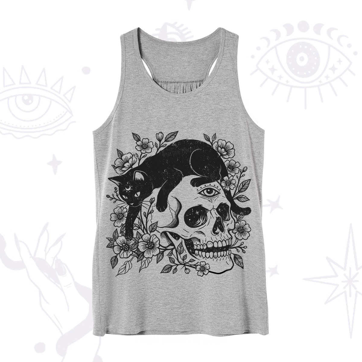 Purplehecate Black Cats In A Skull Tank