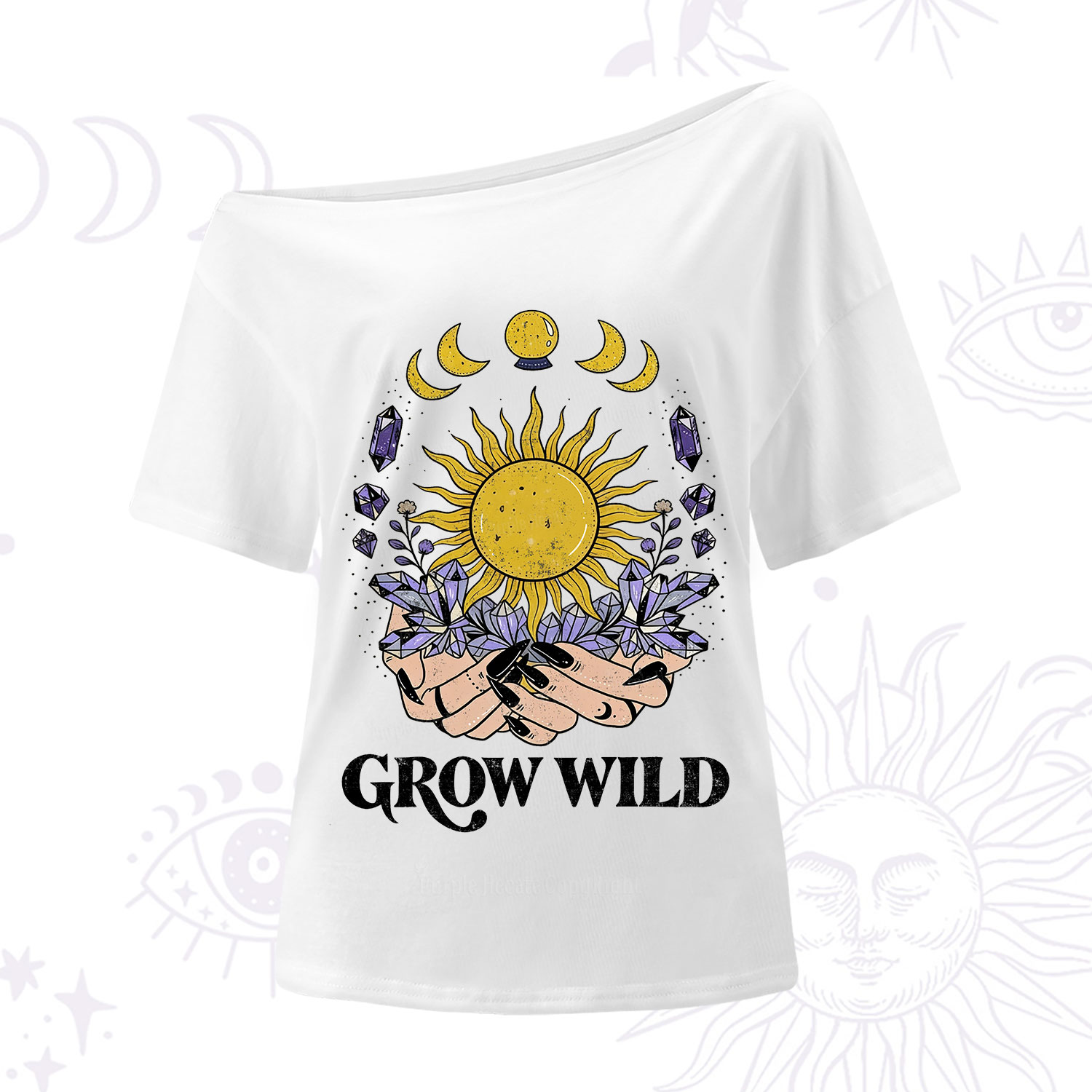 Purplehecate Grow Wild One Shoulder T-Shirt